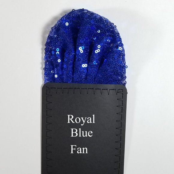 New - Men's Sequin Pre-Folded Pocket Square Insert - Royal Blue - Picture 6 of 6
